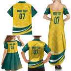 Australia 2024 Olympics Custom Family Matching Summer Maxi Dress and Hawaiian Shirt Rise of the Roos