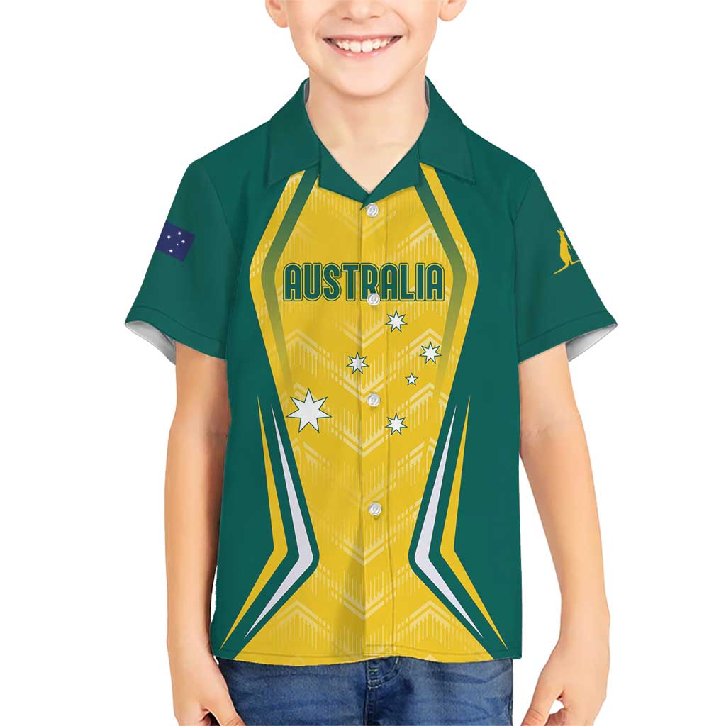 Australia 2024 Olympics Custom Kid Hawaiian Shirt Rise of the Roos