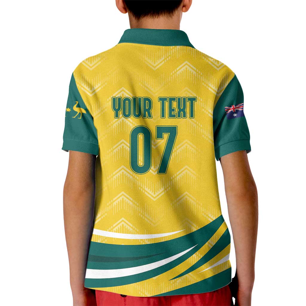 Australia 2024 Olympics Custom Kid Polo Shirt Rise of the Roos