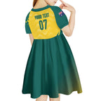 Australia 2024 Olympics Custom Kid Short Sleeve Dress Rise of the Roos