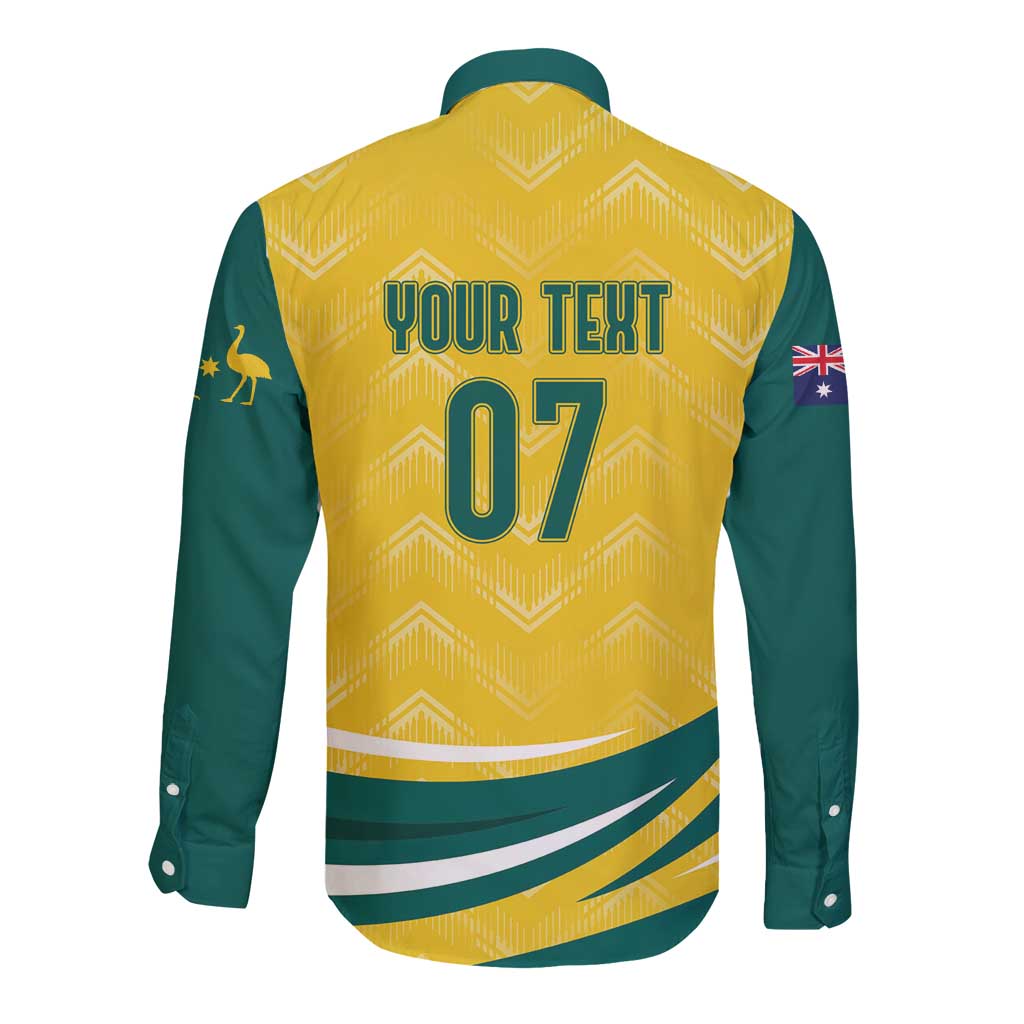 Australia 2024 Olympics Custom Long Sleeve Button Shirt Rise of the Roos