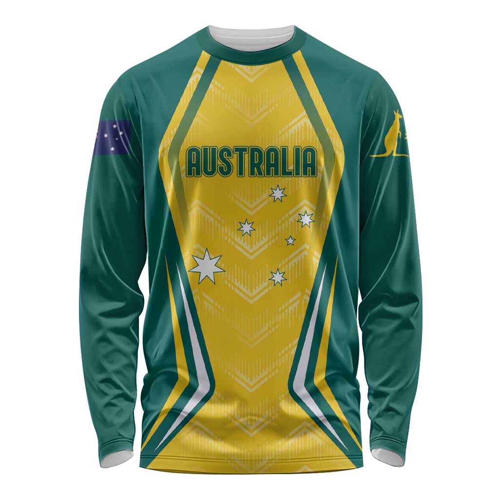 Australia 2024 Olympics Custom Long Sleeve Shirt Rise of the Roos
