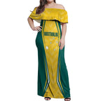 Australia 2024 Olympics Custom Off Shoulder Maxi Dress Rise of the Roos