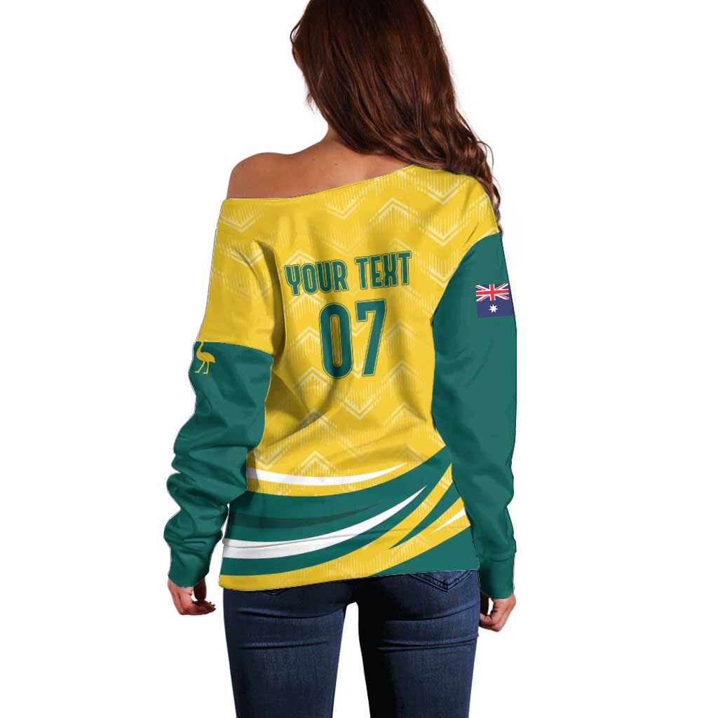 Australia 2024 Olympics Custom Off Shoulder Sweater Rise of the Roos