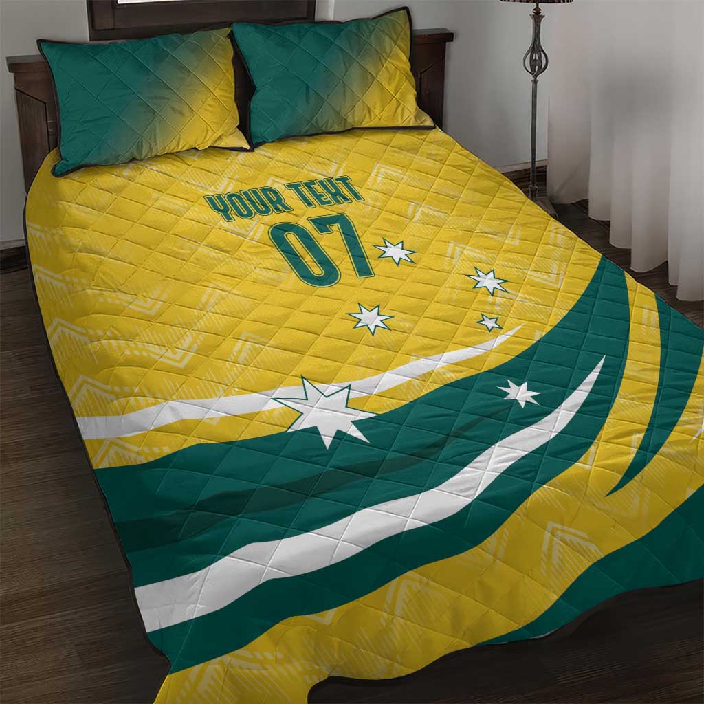 Australia 2024 Olympics Custom Quilt Bed Set Rise of the Roos