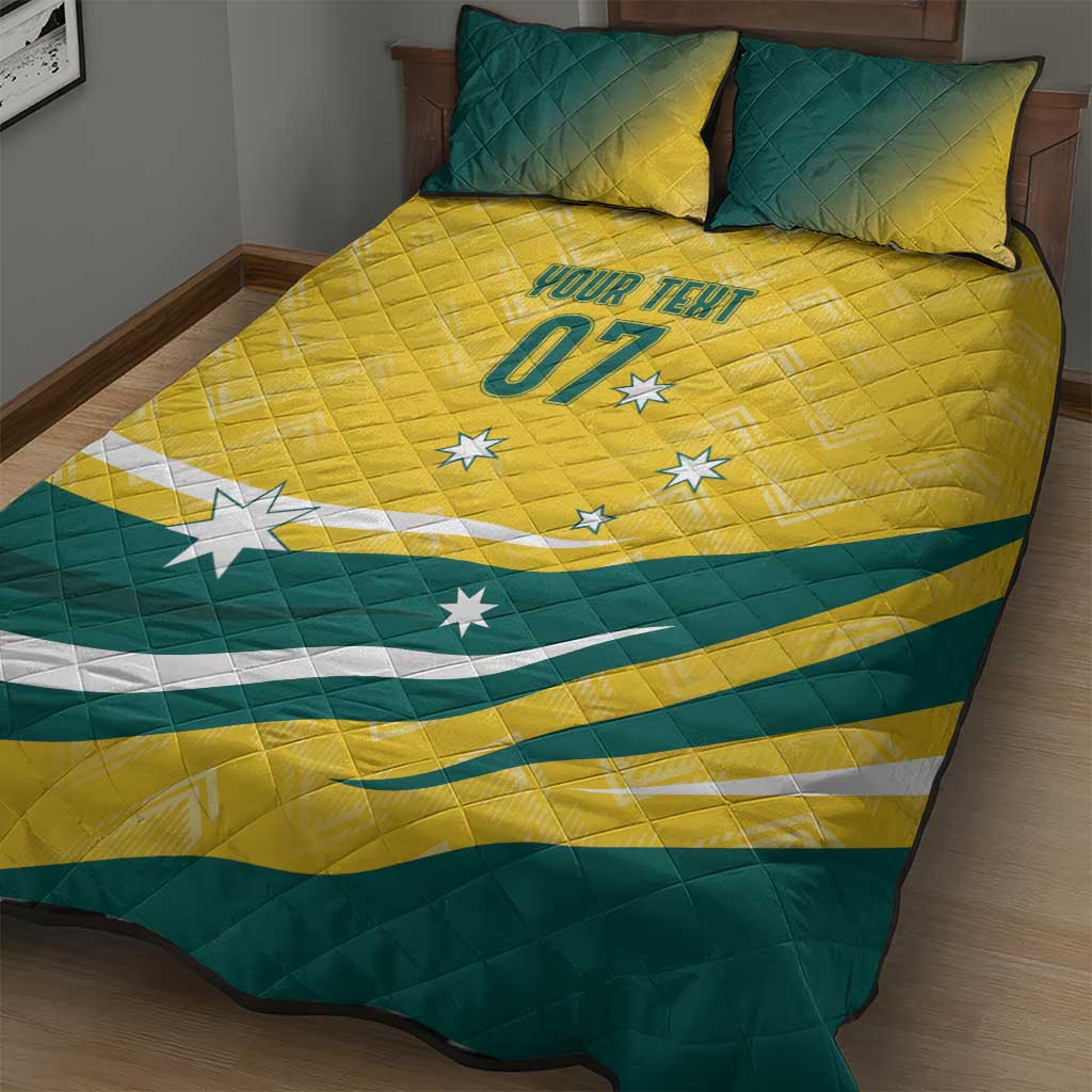Australia 2024 Olympics Custom Quilt Bed Set Rise of the Roos