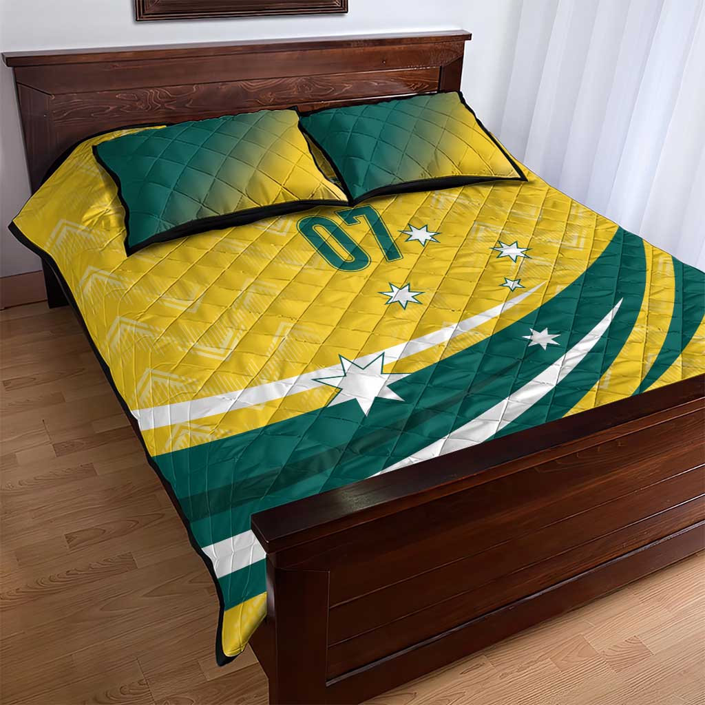 Australia 2024 Olympics Custom Quilt Bed Set Rise of the Roos