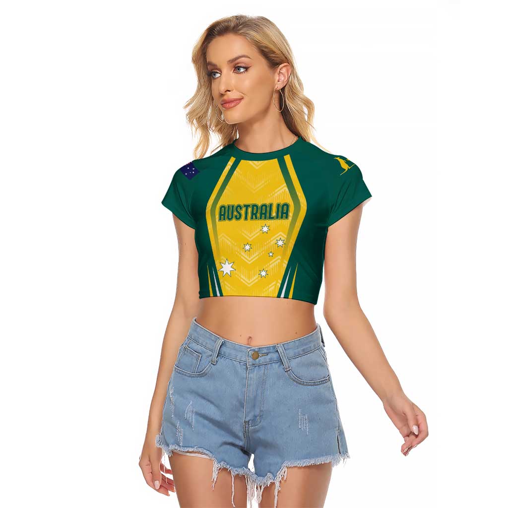 Australia 2024 Olympics Custom Raglan Cropped T Shirt Rise of the Roos