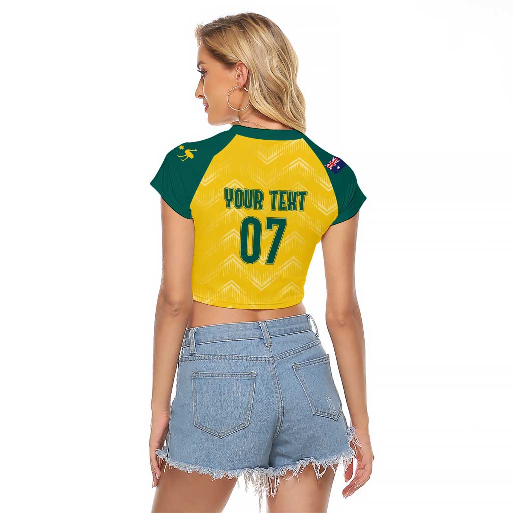 Australia 2024 Olympics Custom Raglan Cropped T Shirt Rise of the Roos