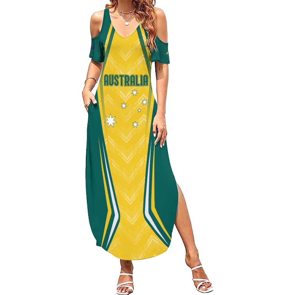 Australia 2024 Olympics Custom Summer Maxi Dress Rise of the Roos