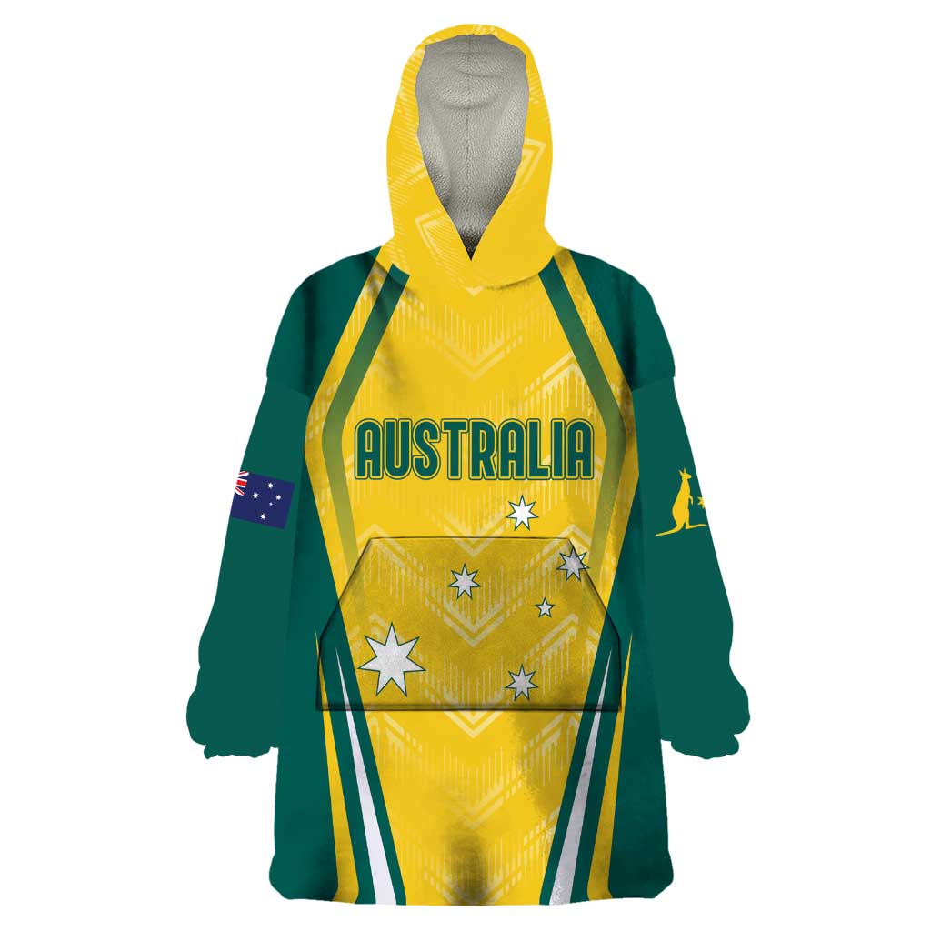Australia 2024 Olympics Custom Wearable Blanket Hoodie Rise of the Roos