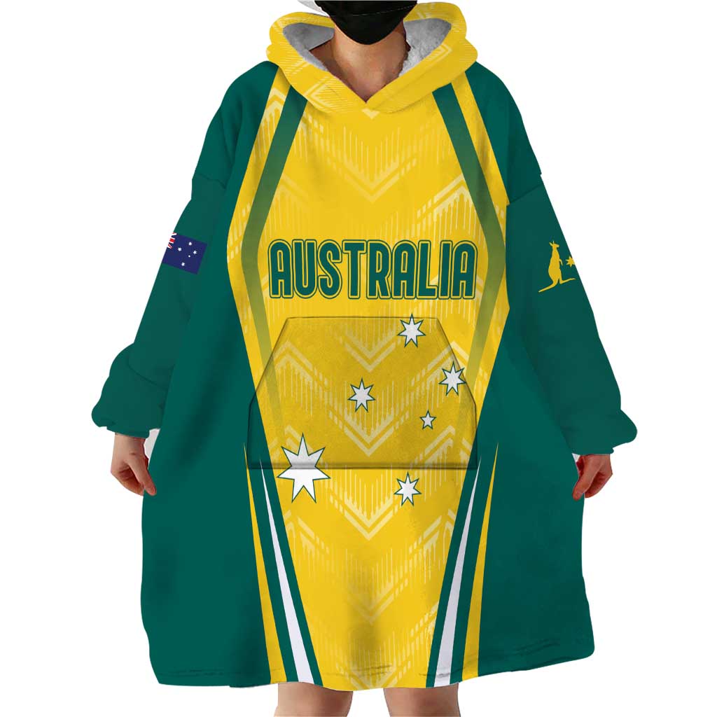 Australia 2024 Olympics Custom Wearable Blanket Hoodie Rise of the Roos