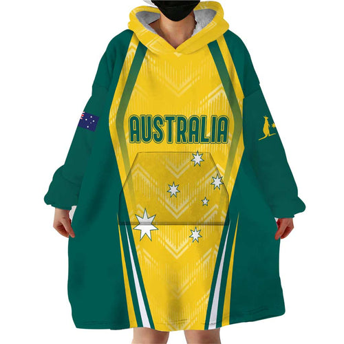 Australia 2024 Olympics Custom Wearable Blanket Hoodie Rise of the Roos