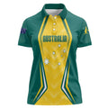 Australia 2024 Olympics Custom Women Polo Shirt Rise of the Roos