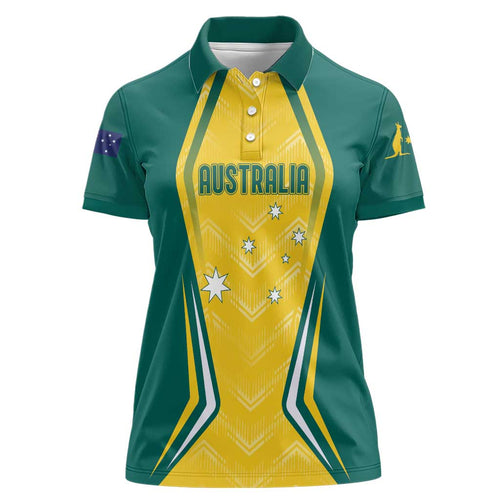 Australia 2024 Olympics Custom Women Polo Shirt Rise of the Roos