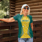 Australia 2024 Olympics Custom Women Polo Shirt Rise of the Roos