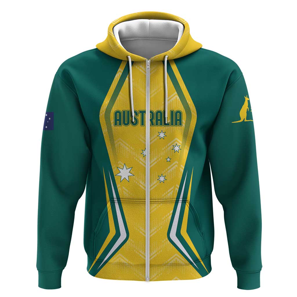 Australia 2024 Olympics Custom Zip Hoodie Rise of the Roos