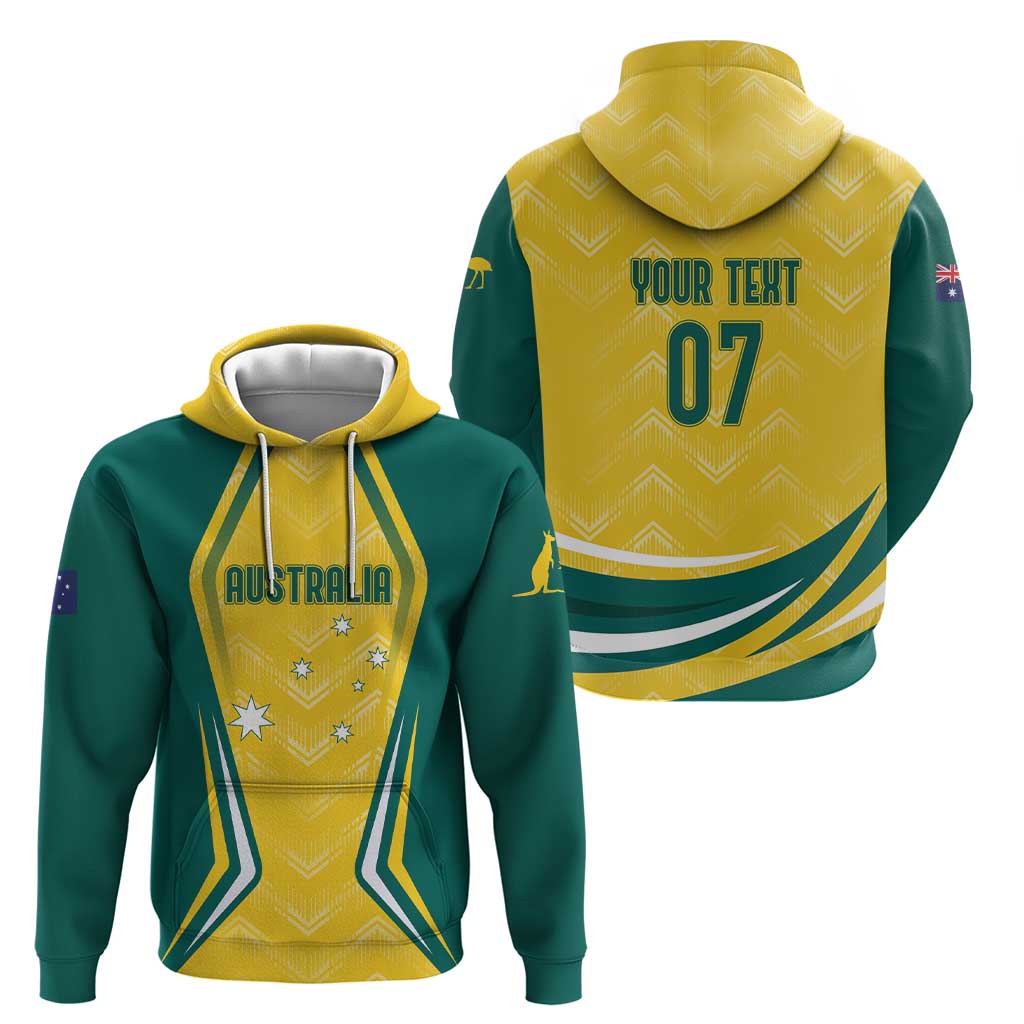 Australia 2024 Olympics Custom Zip Hoodie Rise of the Roos