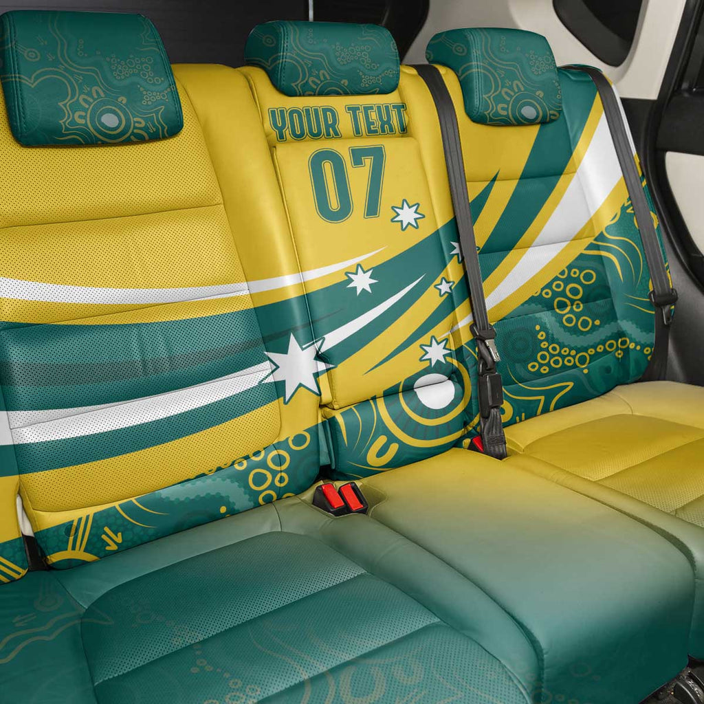 Australia 2024 Olympics Custom Back Car Seat Cover Rise of the Roos Aborignal Style
