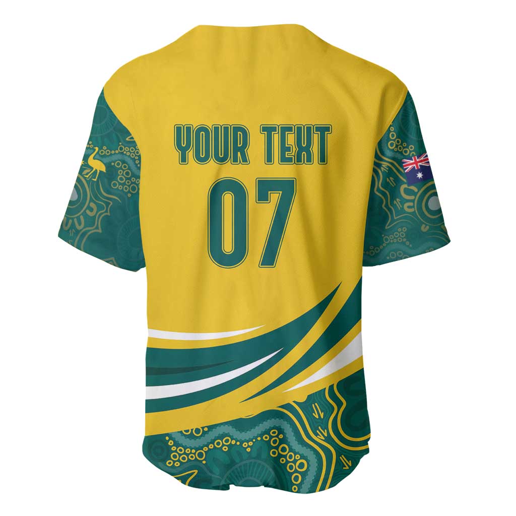Australia 2024 Olympics Custom Baseball Jersey Rise of the Roos Aborignal Style