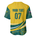 Australia 2024 Olympics Custom Baseball Jersey Rise of the Roos Aborignal Style