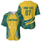 Australia 2024 Olympics Custom Baseball Jersey Rise of the Roos Aborignal Style