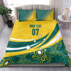 Australia 2024 Olympics Custom Bedding Set Rise of the Roos Aborignal Style