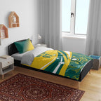 Australia 2024 Olympics Custom Bedding Set Rise of the Roos Aborignal Style
