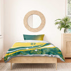 Australia 2024 Olympics Custom Bedding Set Rise of the Roos Aborignal Style