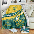 Australia 2024 Olympics Custom Blanket Rise of the Roos Aborignal Style