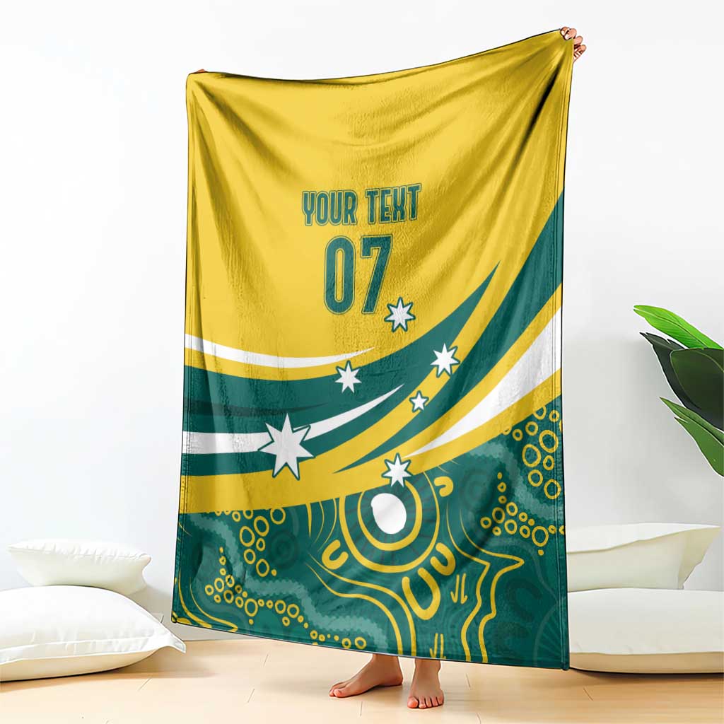 Australia 2024 Olympics Custom Blanket Rise of the Roos Aborignal Style