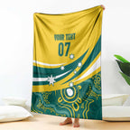 Australia 2024 Olympics Custom Blanket Rise of the Roos Aborignal Style