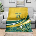 Australia 2024 Olympics Custom Blanket Rise of the Roos Aborignal Style
