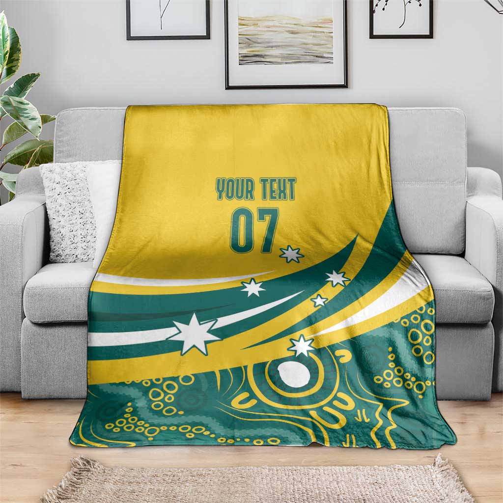 Australia 2024 Olympics Custom Blanket Rise of the Roos Aborignal Style