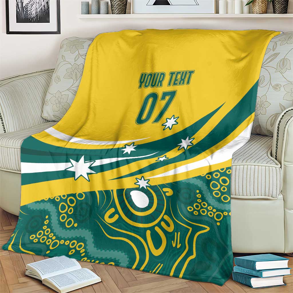 Australia 2024 Olympics Custom Blanket Rise of the Roos Aborignal Style