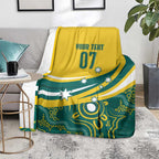 Australia 2024 Olympics Custom Blanket Rise of the Roos Aborignal Style