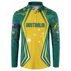 Australia 2024 Olympics Custom Button Sweatshirt Rise of the Roos Aborignal Style