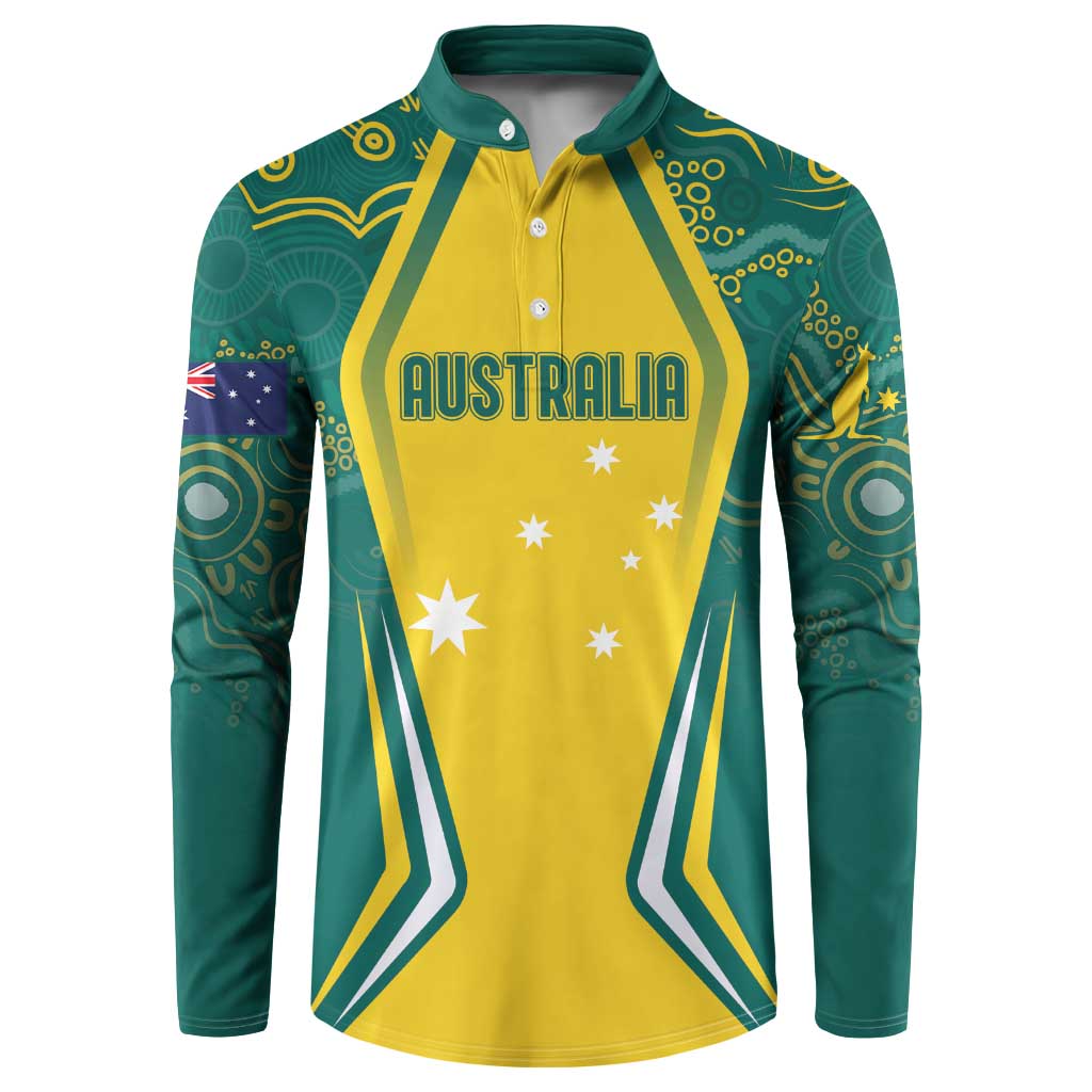 Australia 2024 Olympics Custom Button Sweatshirt Rise of the Roos Aborignal Style