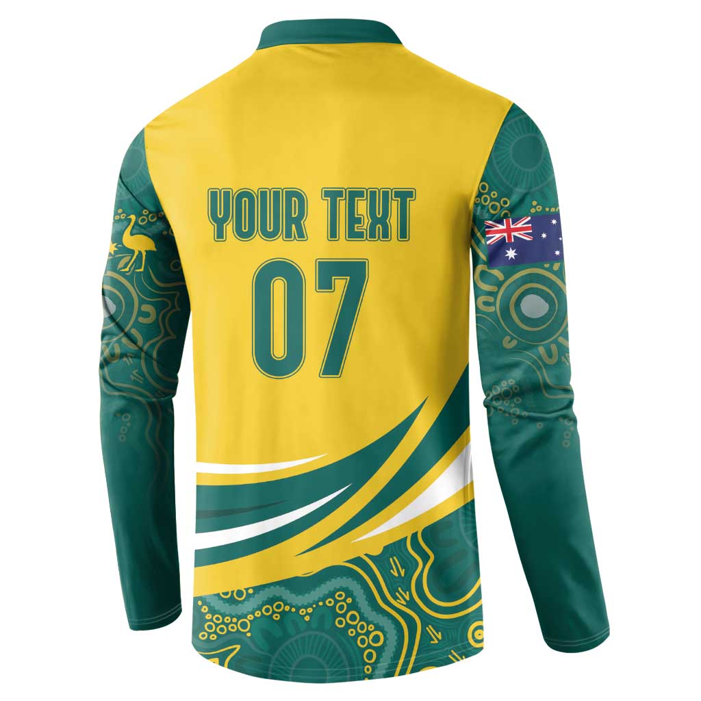 Australia 2024 Olympics Custom Button Sweatshirt Rise of the Roos Aborignal Style