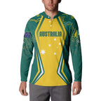 Australia 2024 Olympics Custom Button Sweatshirt Rise of the Roos Aborignal Style