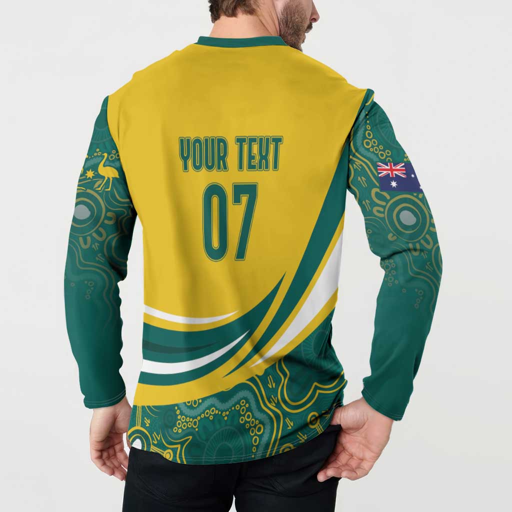 Australia 2024 Olympics Custom Button Sweatshirt Rise of the Roos Aborignal Style