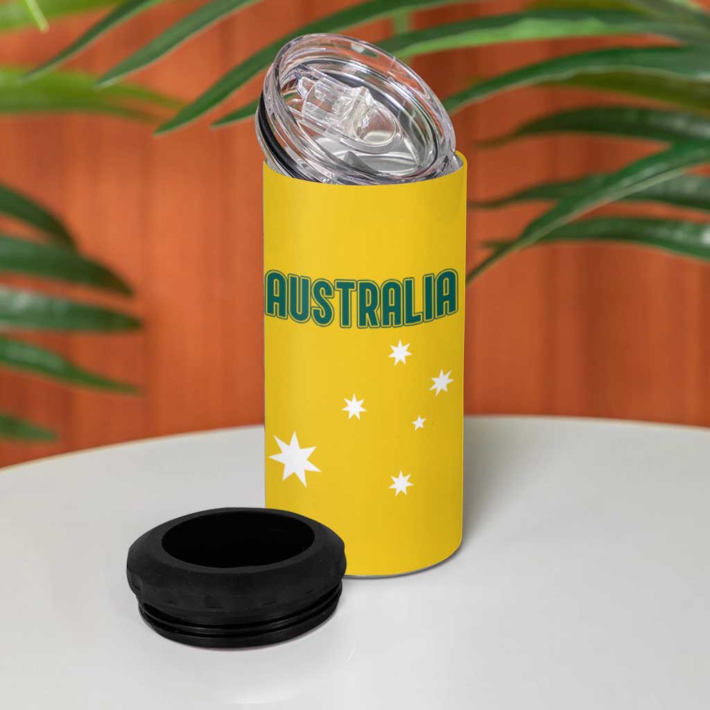Australia 2024 Olympics 4 in 1 Can Cooler Tumbler Rise of the Roos Aborignal Style
