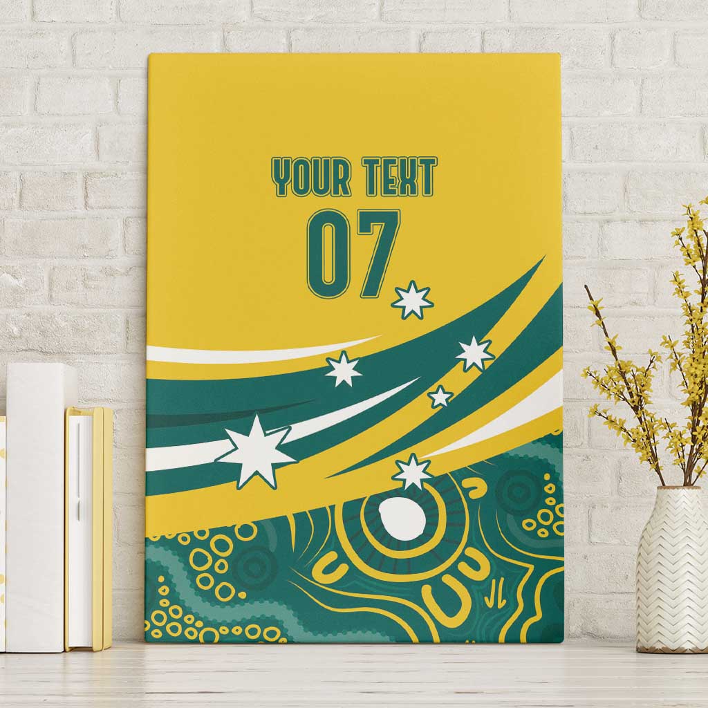 Australia 2024 Olympics Custom Canvas Wall Art Rise of the Roos Aborignal Style