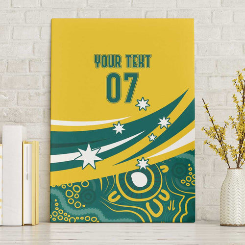 Australia 2024 Olympics Custom Canvas Wall Art Rise of the Roos Aborignal Style