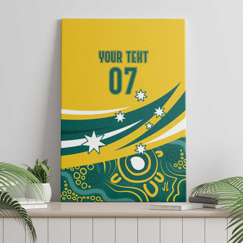 Australia 2024 Olympics Custom Canvas Wall Art Rise of the Roos Aborignal Style