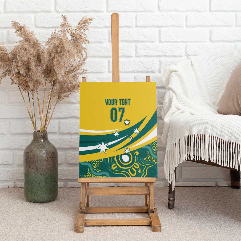 Australia 2024 Olympics Custom Canvas Wall Art Rise of the Roos Aborignal Style