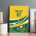 Australia 2024 Olympics Custom Canvas Wall Art Rise of the Roos Aborignal Style