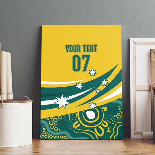 Australia 2024 Olympics Custom Canvas Wall Art Rise of the Roos Aborignal Style