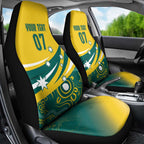 Australia 2024 Olympics Custom Car Seat Cover Rise of the Roos Aborignal Style