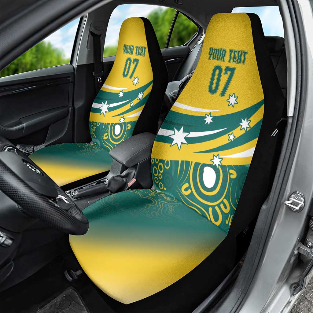 Australia 2024 Olympics Custom Car Seat Cover Rise of the Roos Aborignal Style